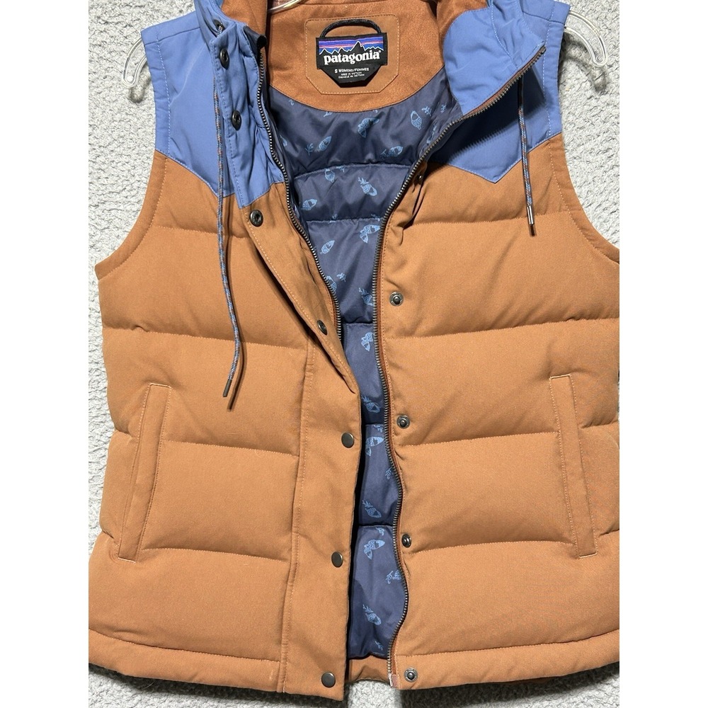 Patagonia Bivy Hooded Down Vest Womens Small Puffer Outdoor NWOT - Picture 7 of 12